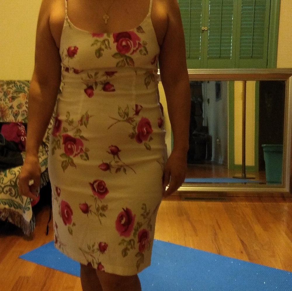 White rosette bodycon
